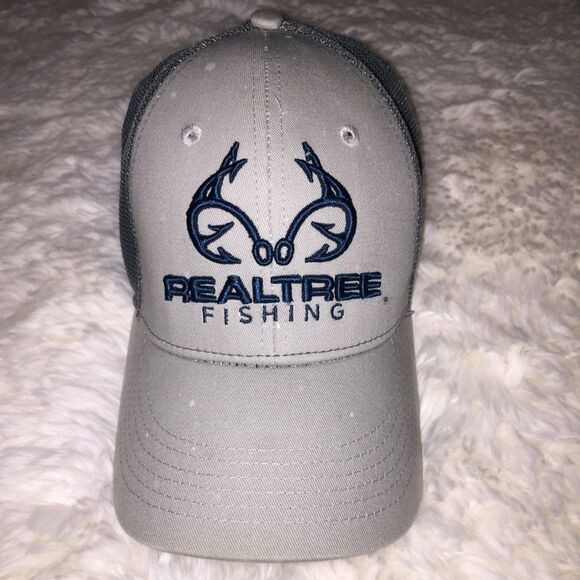 RealTree Fishing Hat Stretch Small Medium Blue Gray - Picture 1 of 7